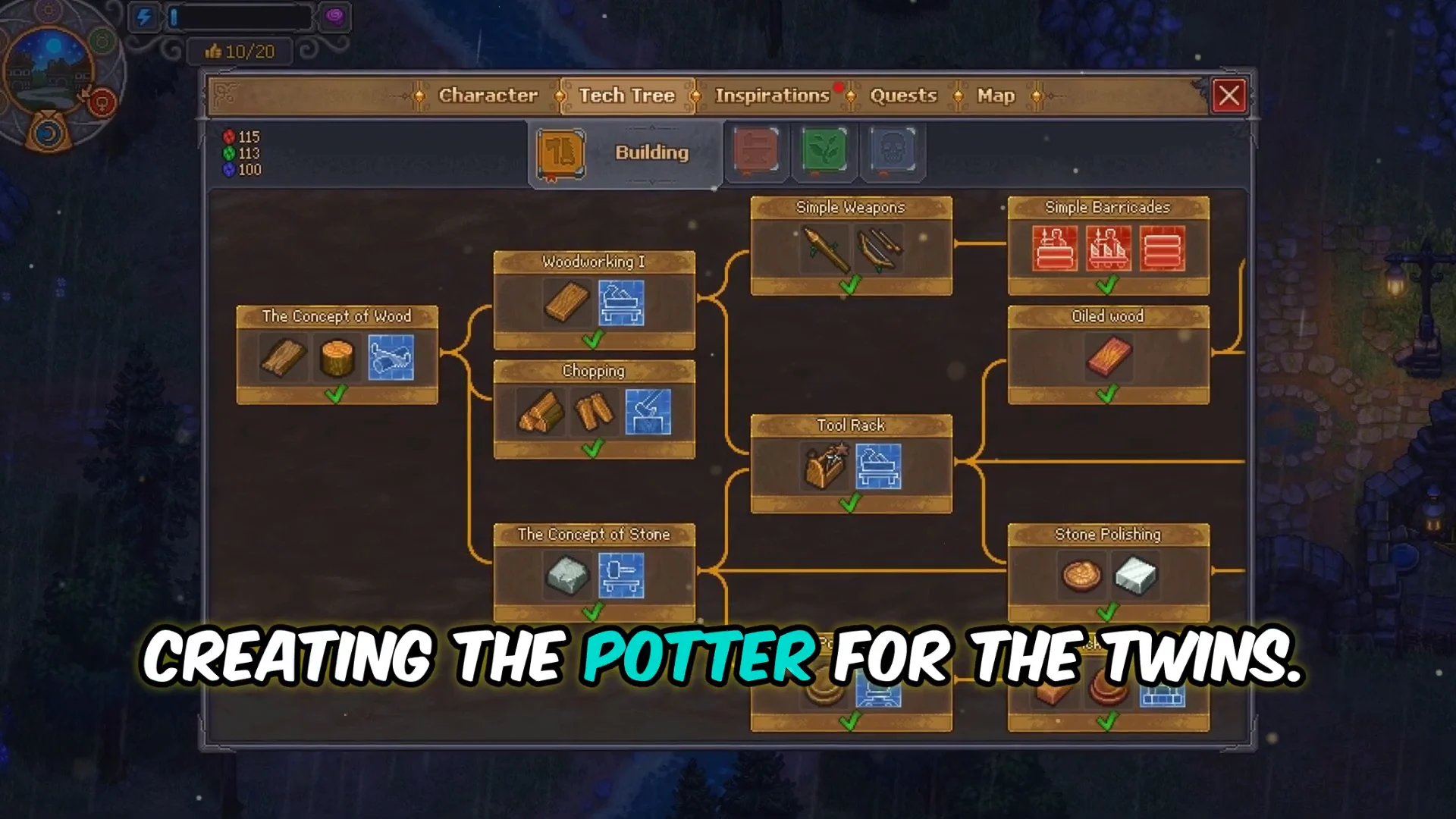 Unlocking Pottery in the Tech Tree