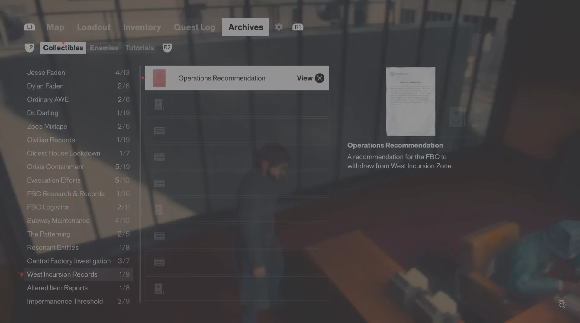 Collecting Operations Recommendation