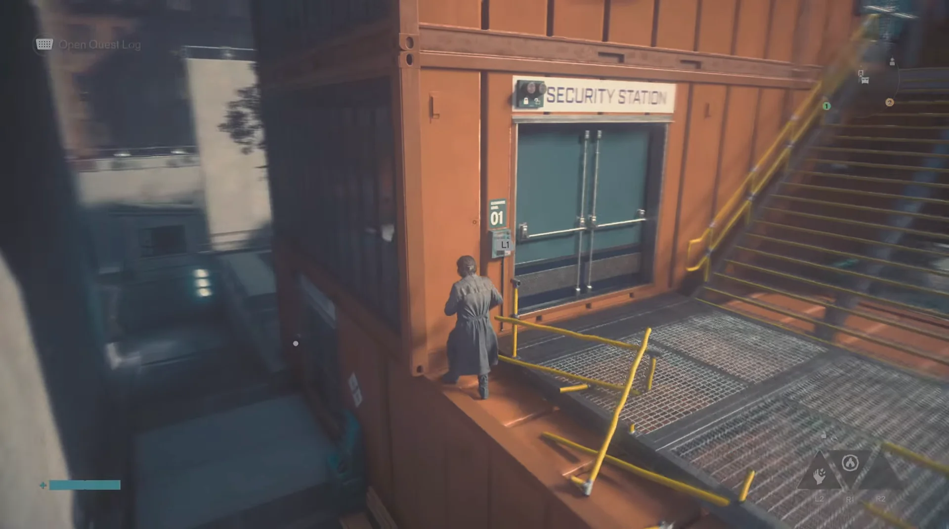 Courtyard to Security Station Exterior