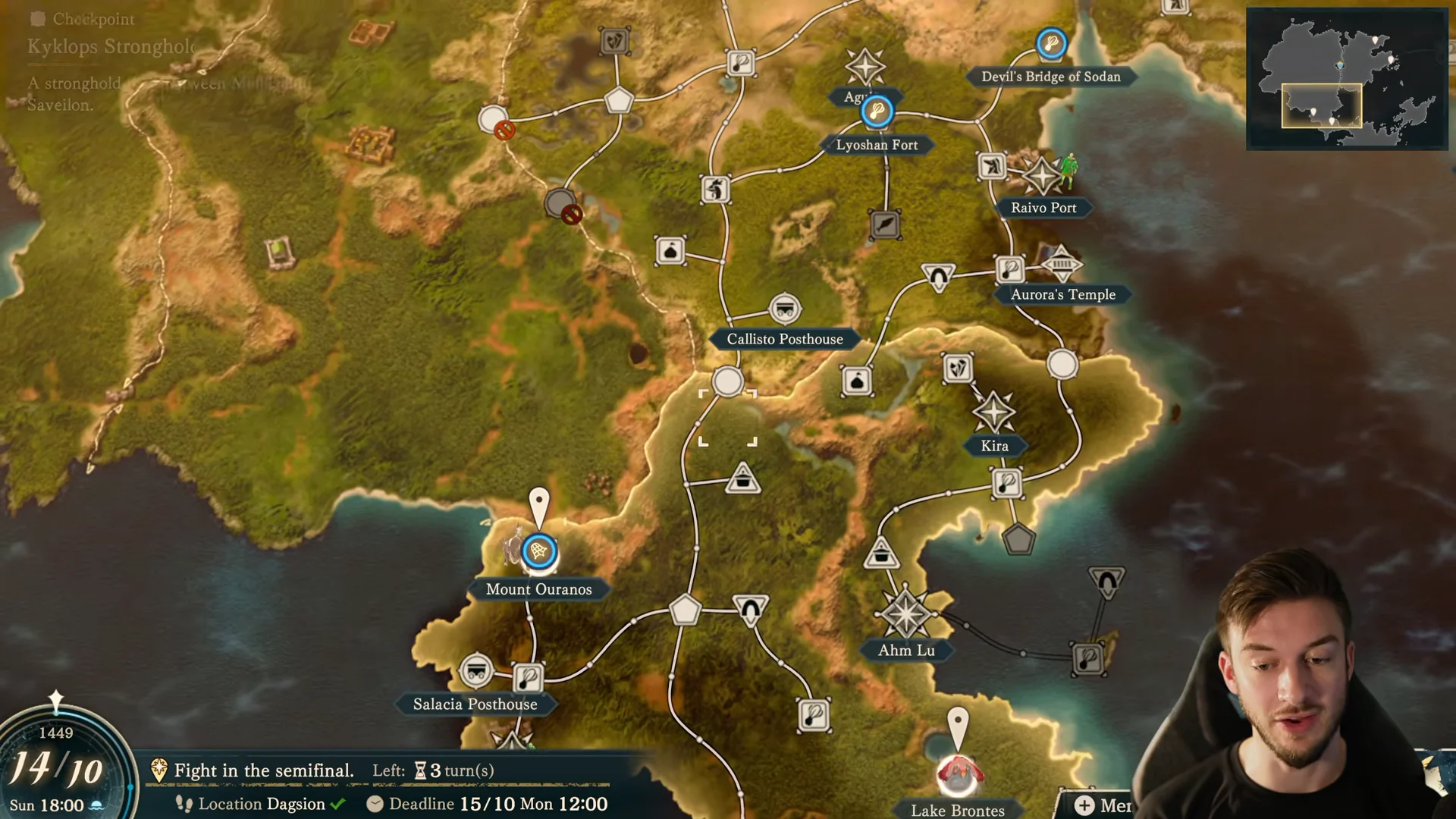 World Map Navigation Route