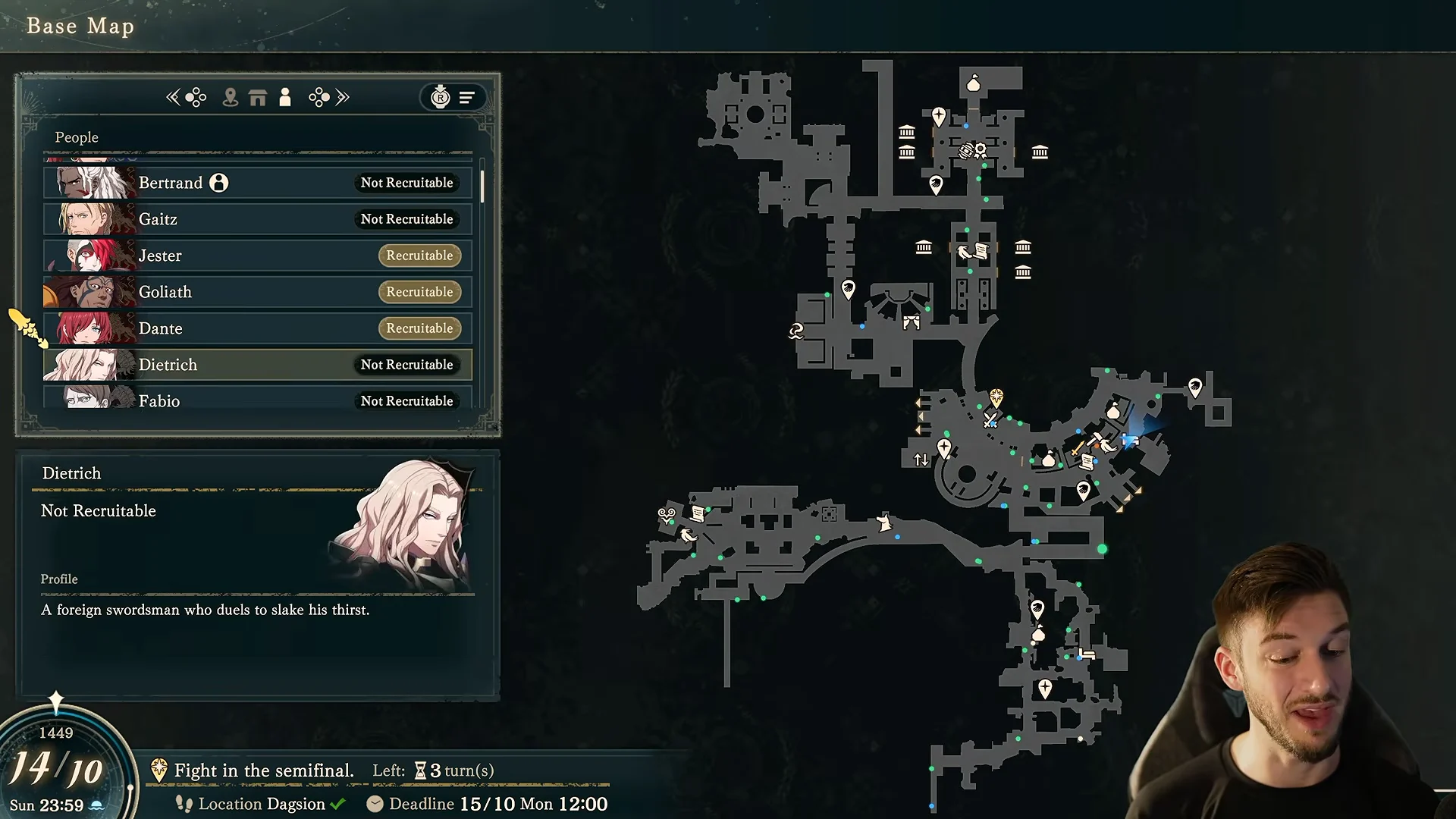 Checking Recruit Requirements on Map