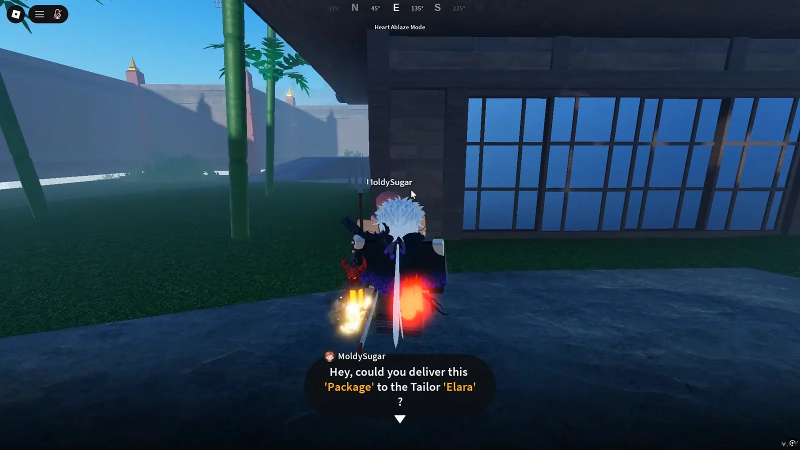 Accepting Quest from MoldySugar