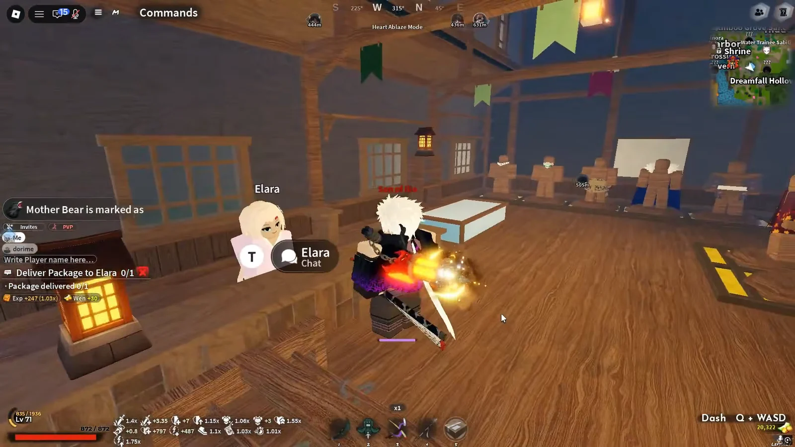 Delivering Package to Elara