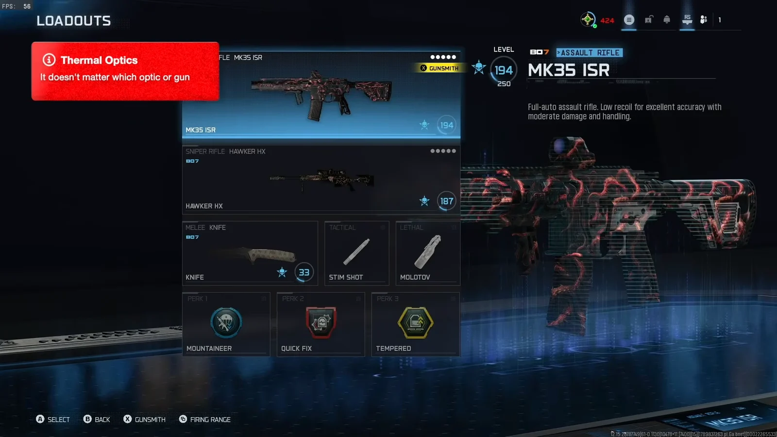 Acquiring Thermal Optic Weapon