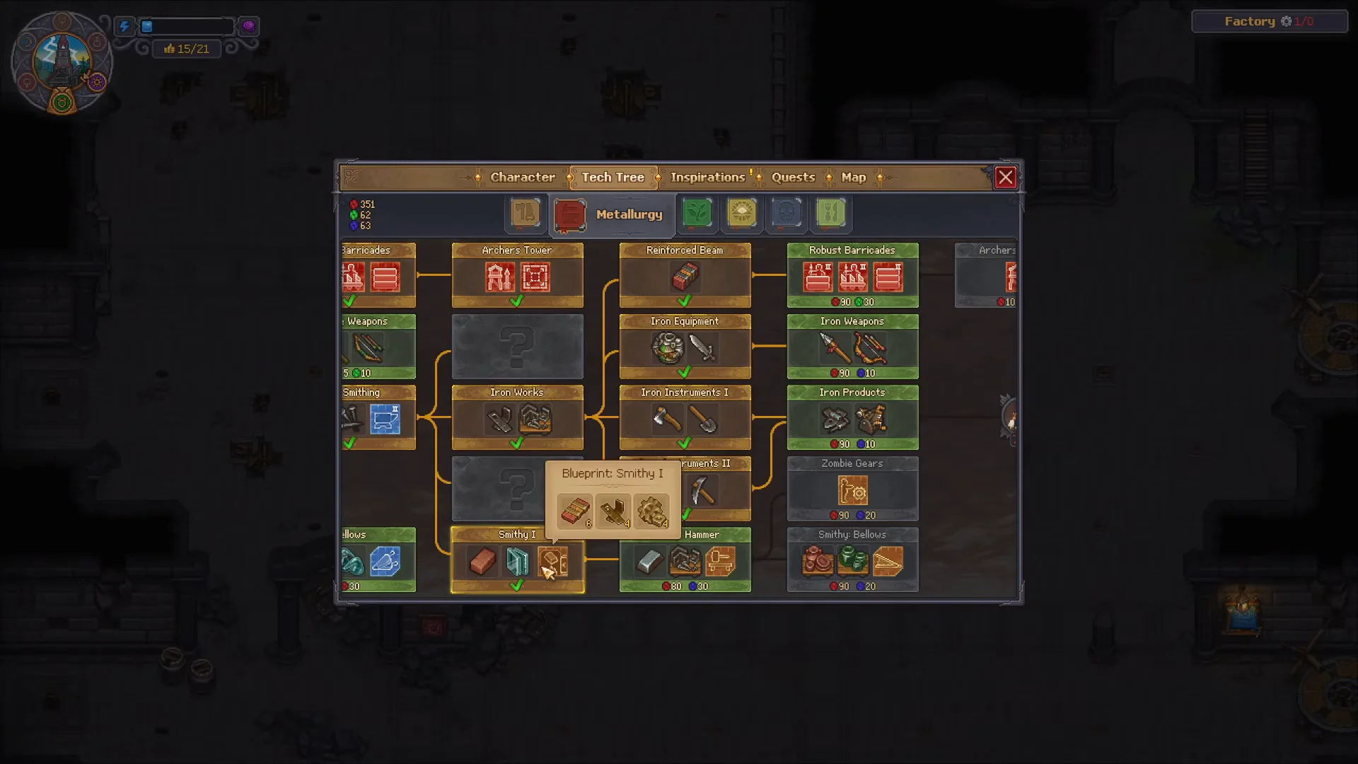 Tech Tree & Metallurgy Tab
