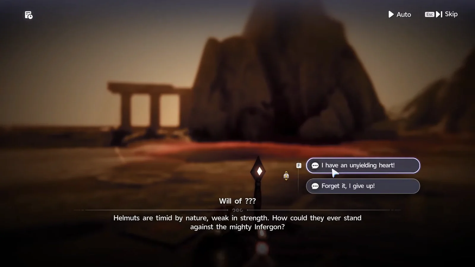 Sword of Bravery Dialogue