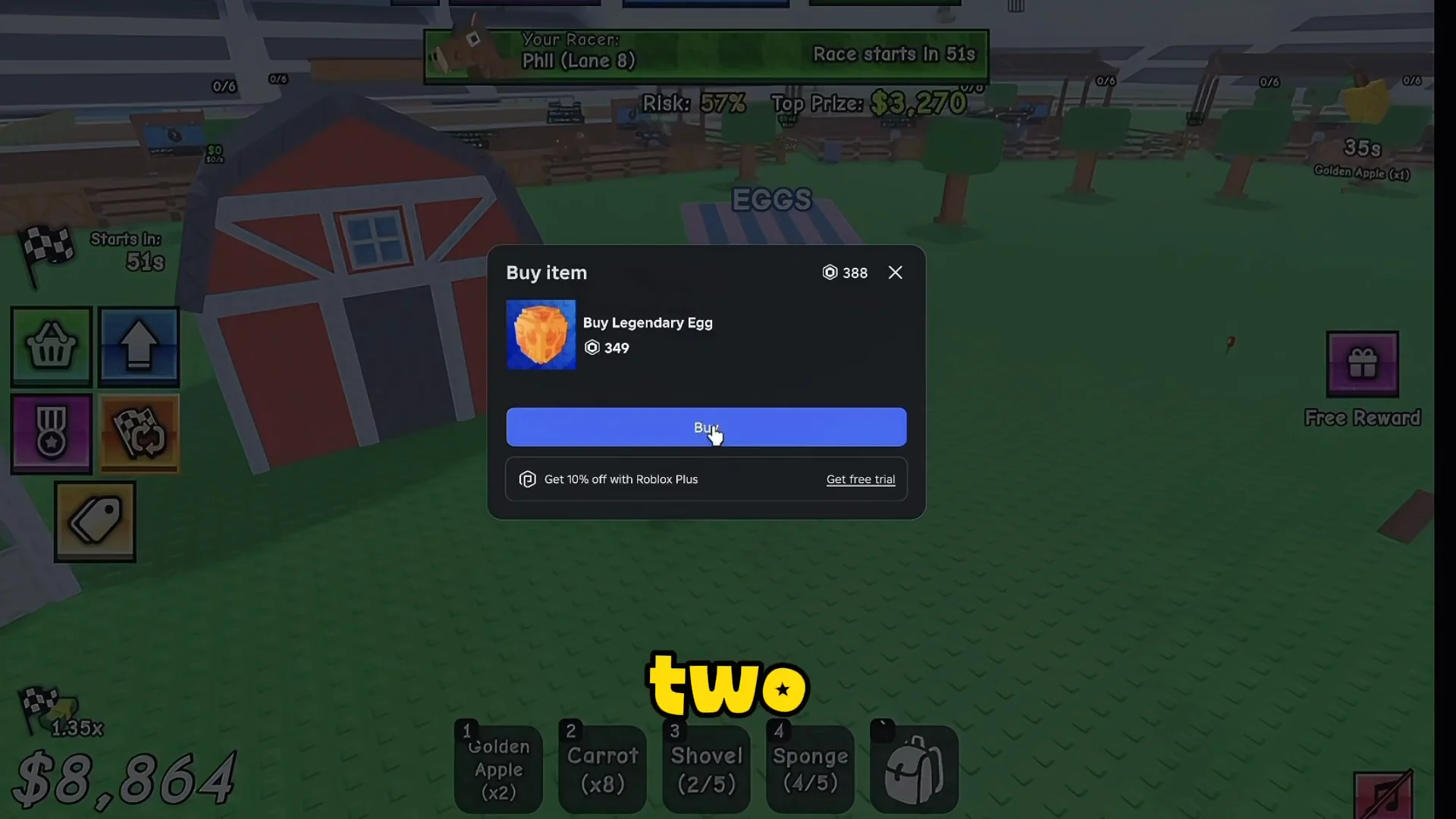 Purchasing Legendary Egg