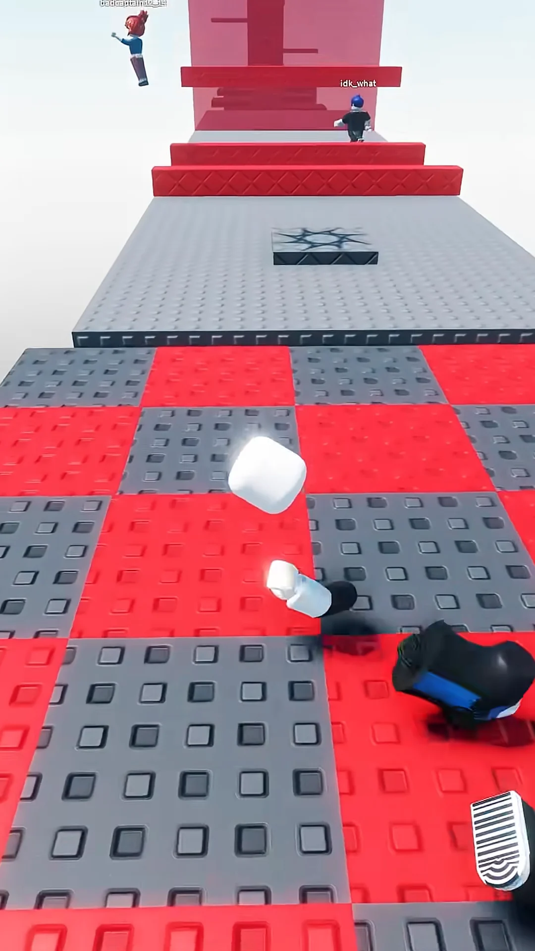 Checkered floor section