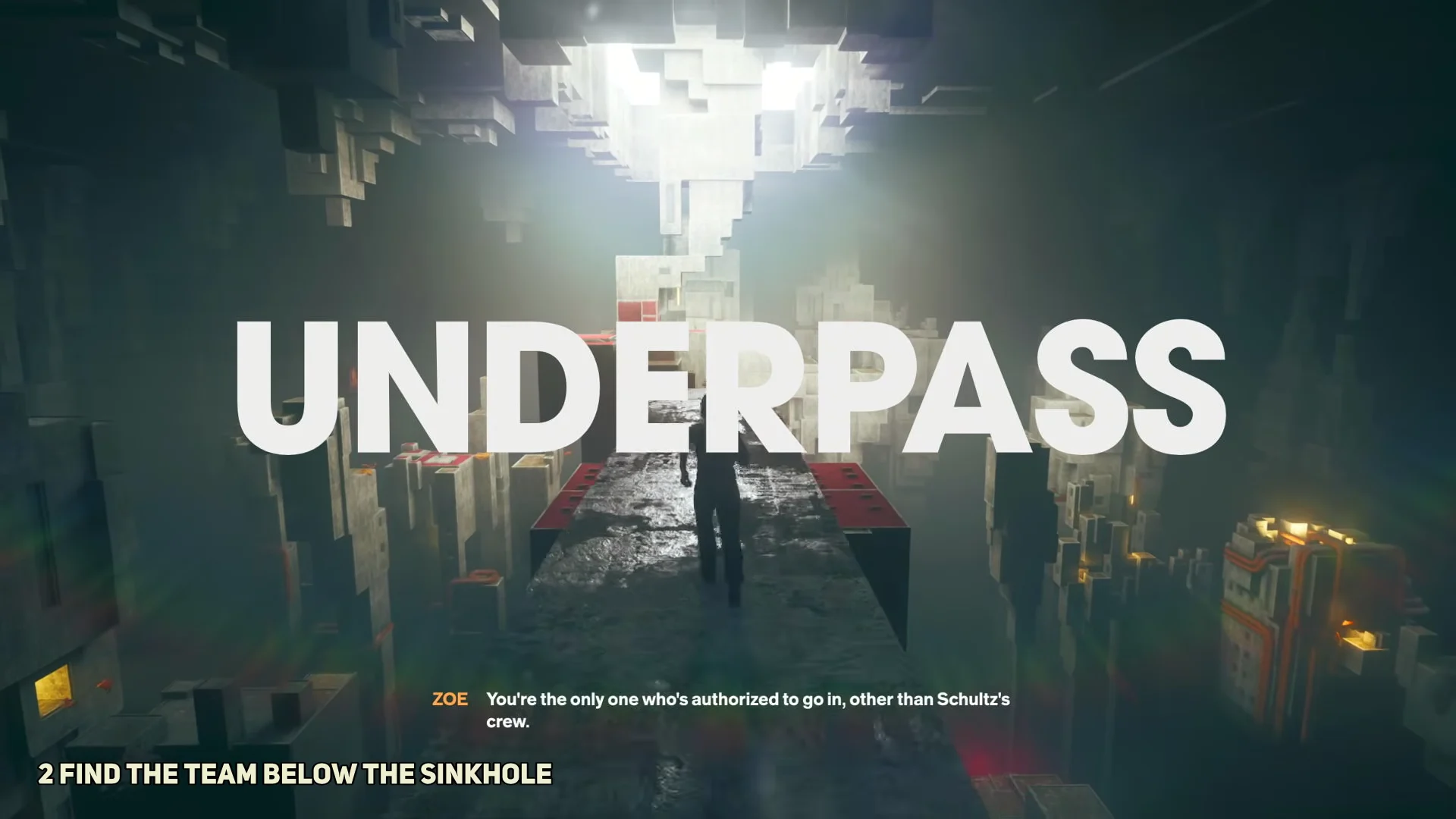 Entering the Underpass Chasm