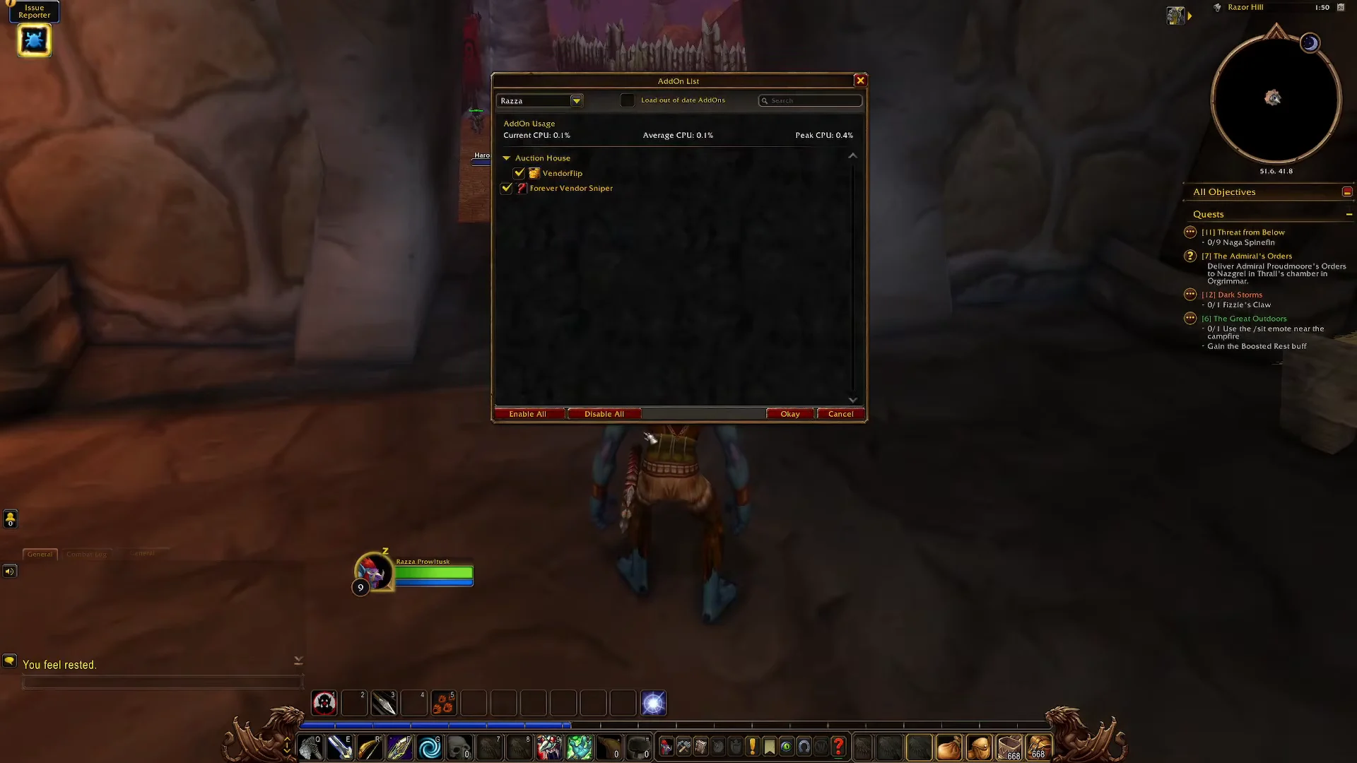 In-Game Addon Menu & Reload