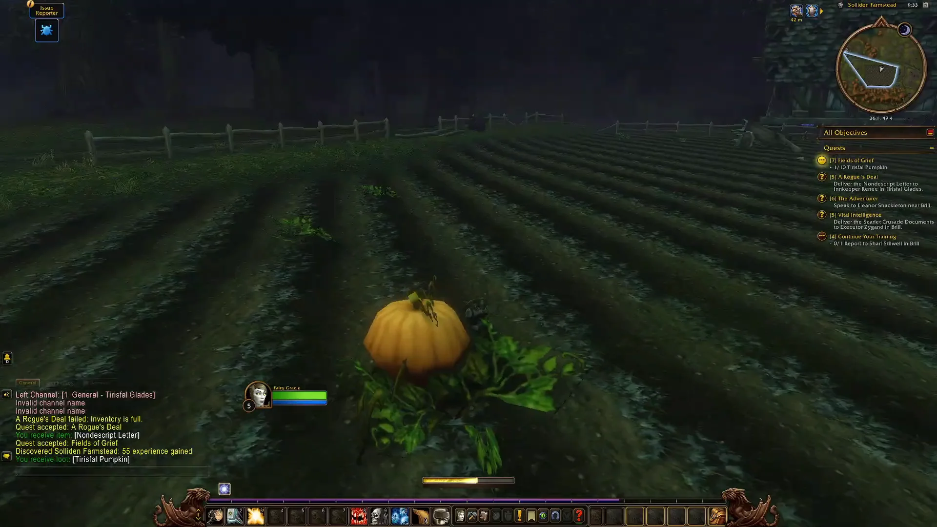 Collecting First Pumpkin