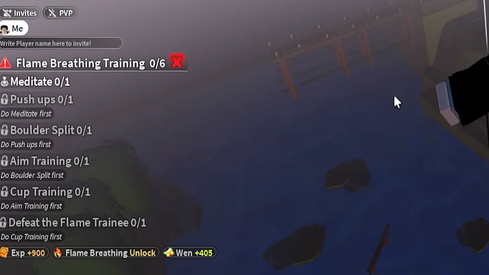 Flame Breathing Training Minigames
