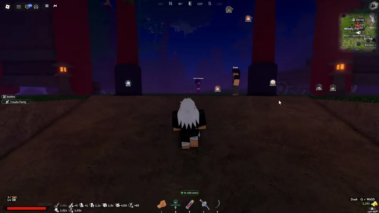 Leaving the spawn area