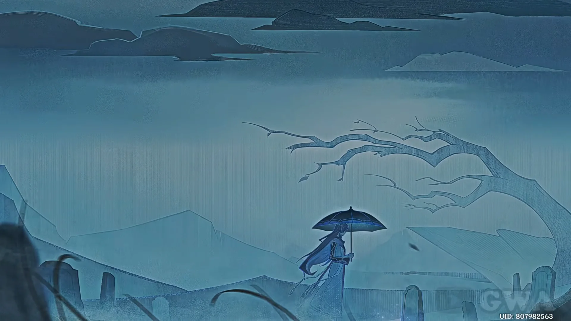 Funeral in the rain