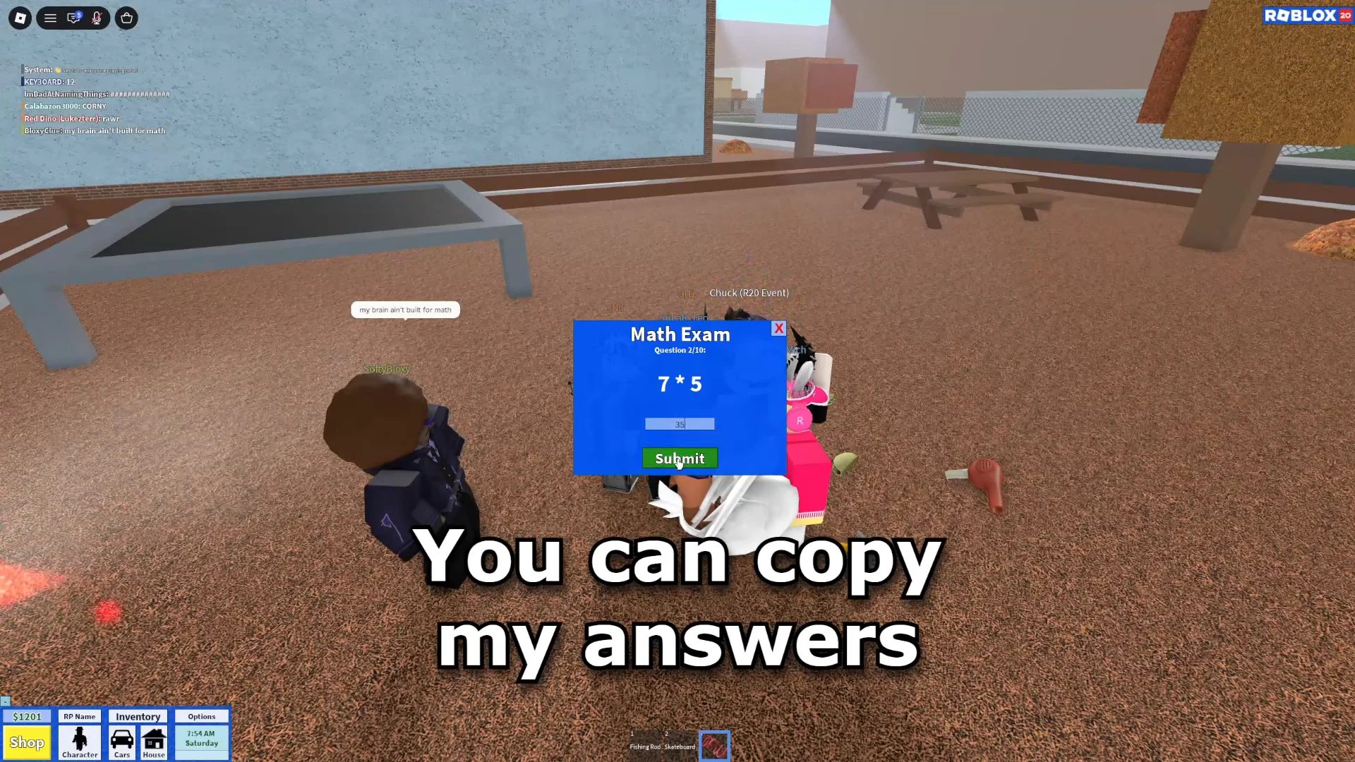 Math Exam Answers