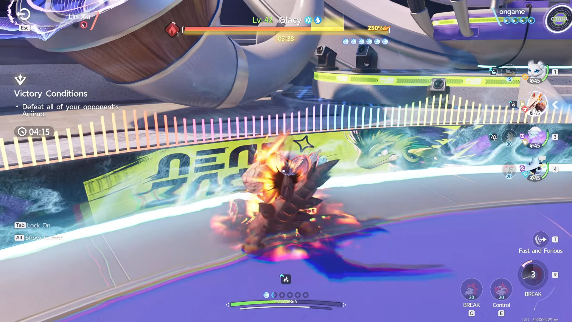 Battle: Defeating Glacy