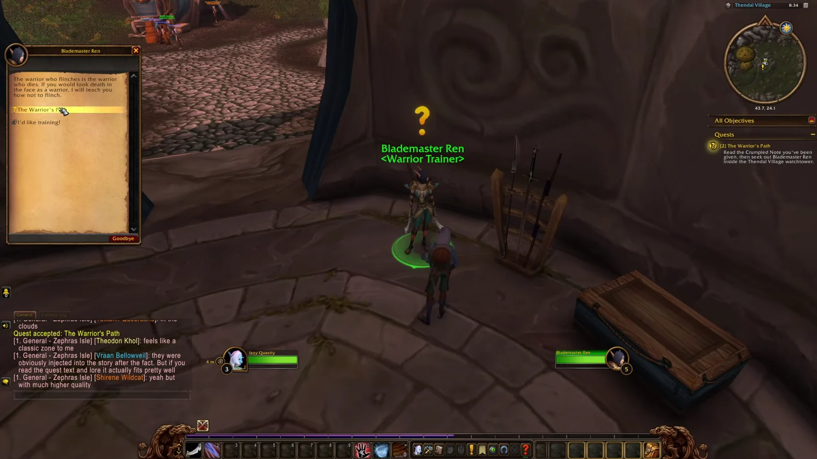 Completing quest