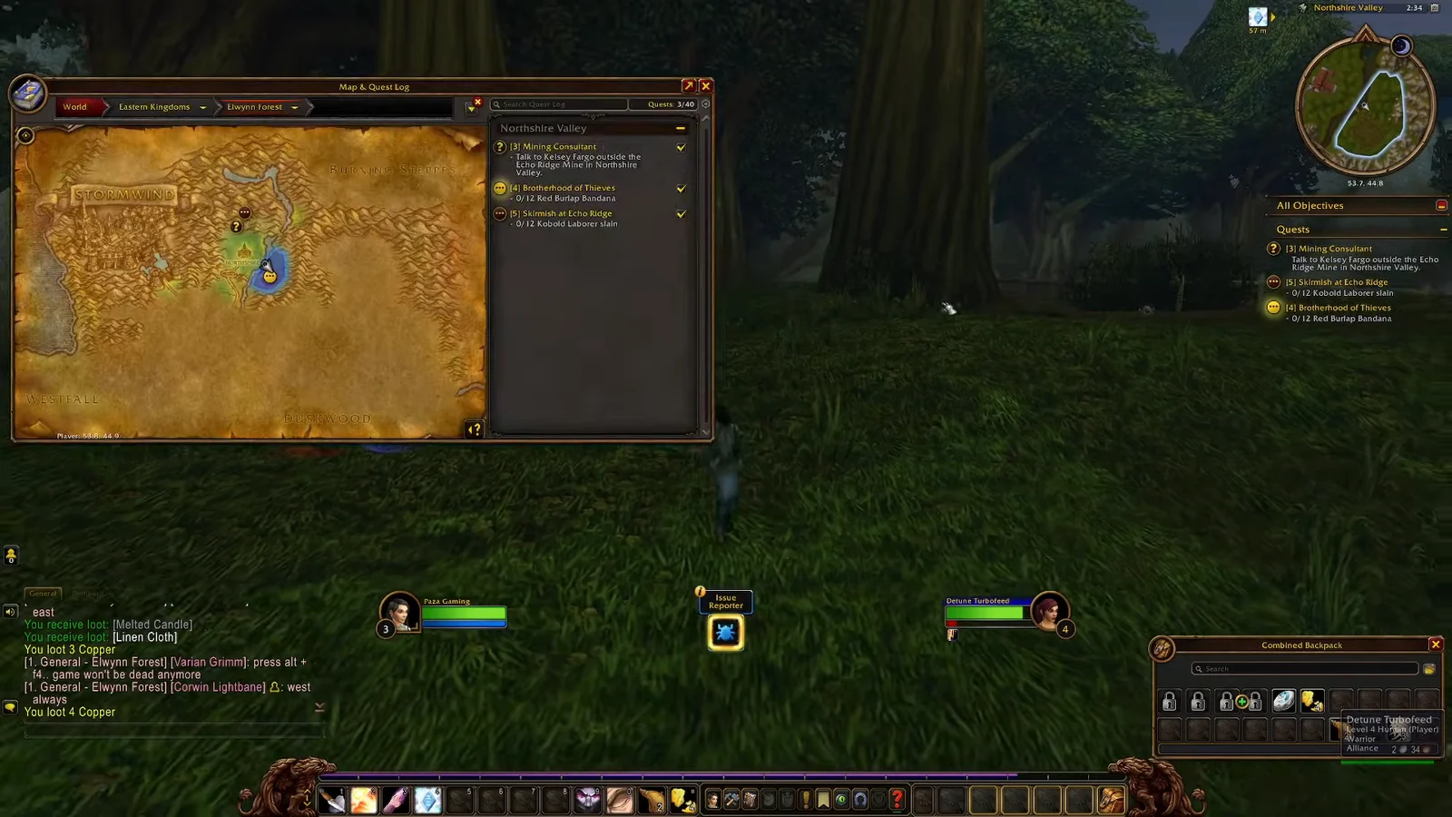 Map Overview and Locating Defias Thugs