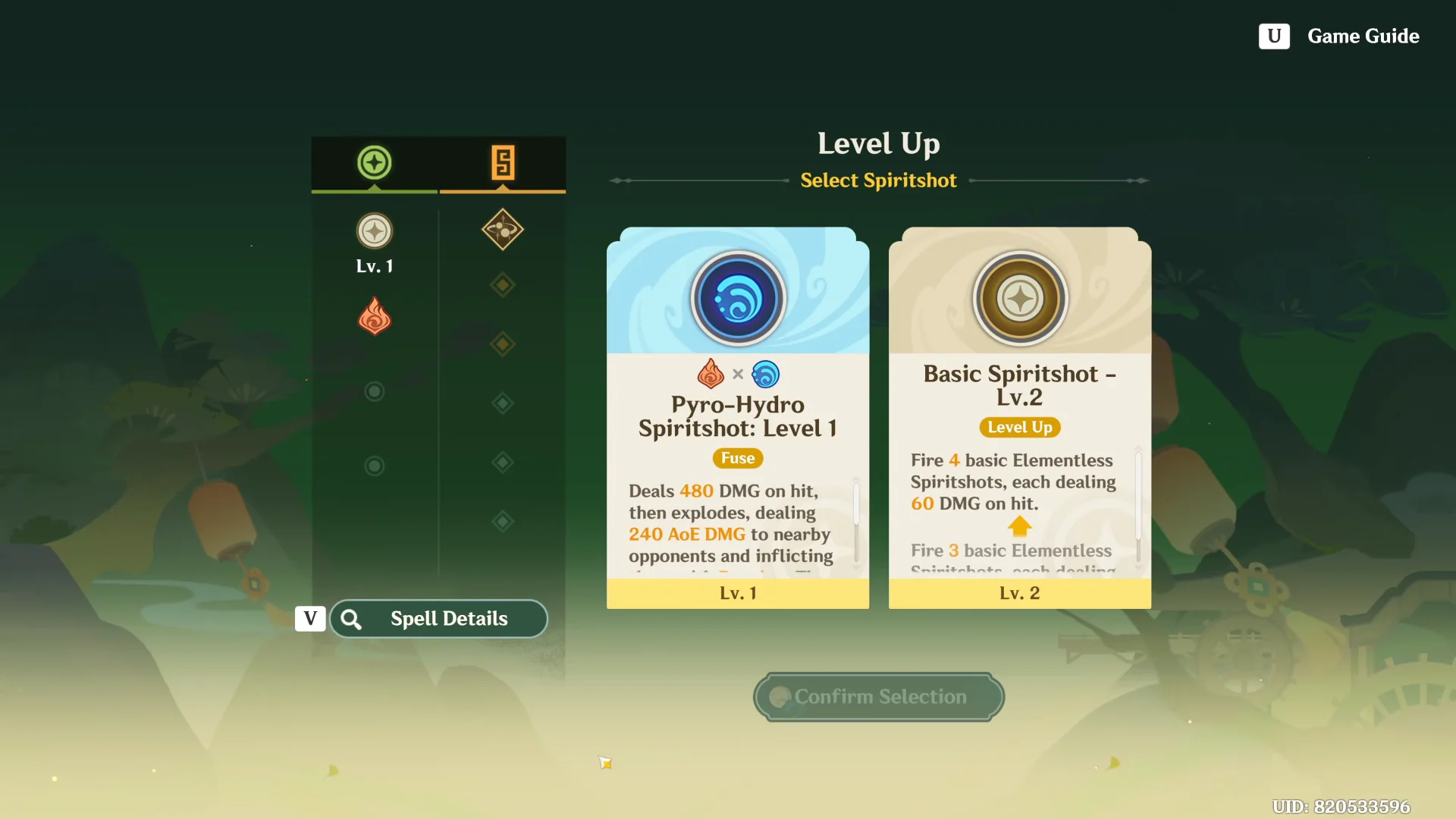 Level Up Fusion Selection