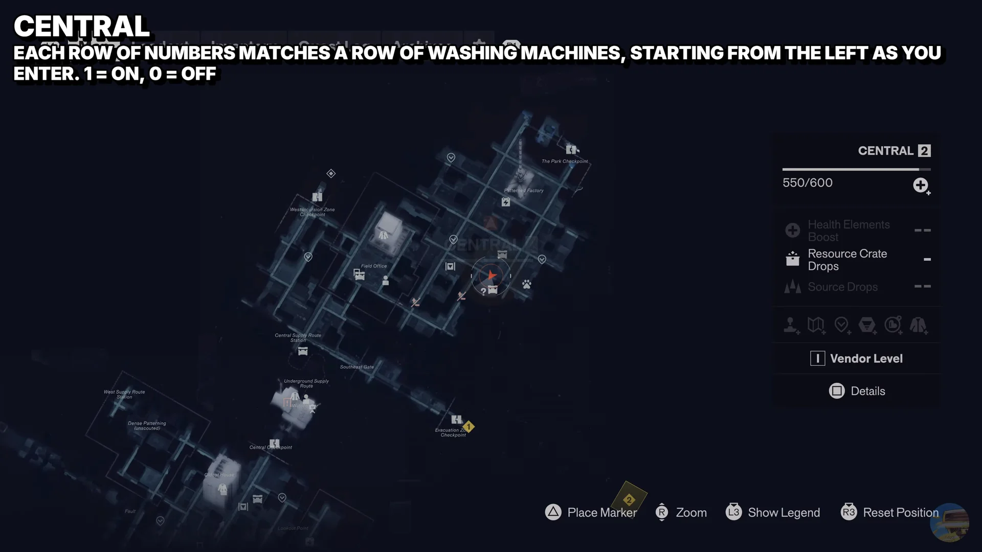 Central Map & Laundromat Instructions