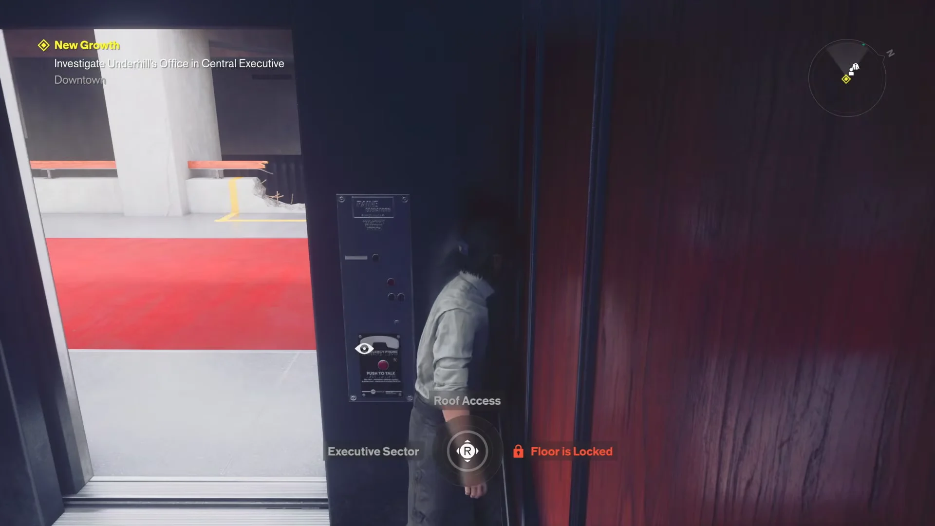 Entering the sector elevator