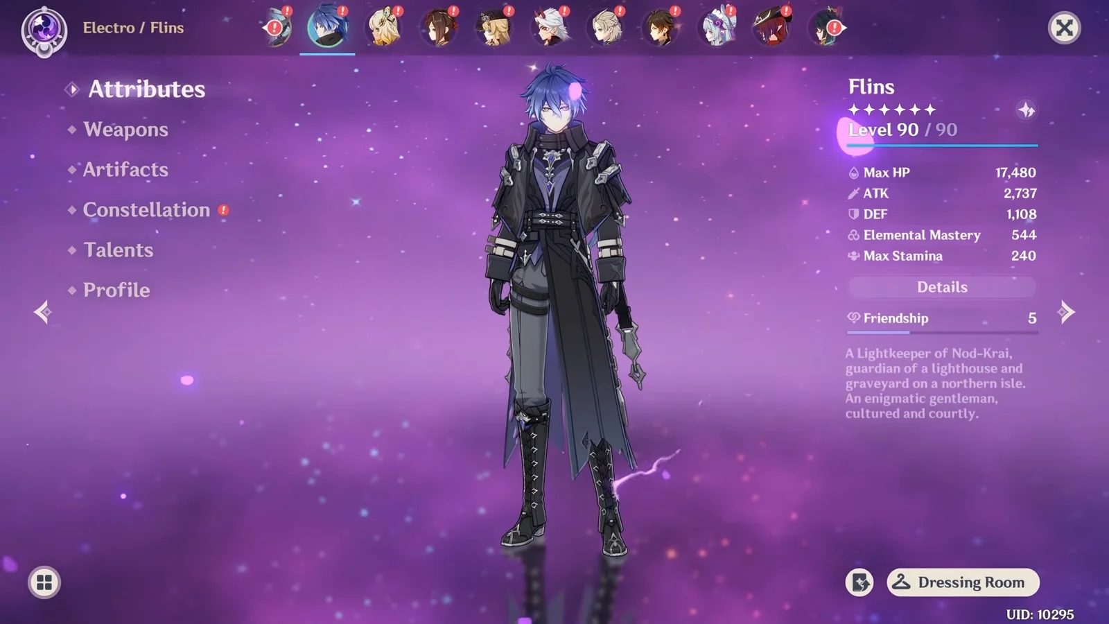 Flins Attributes and Weapon Showcase