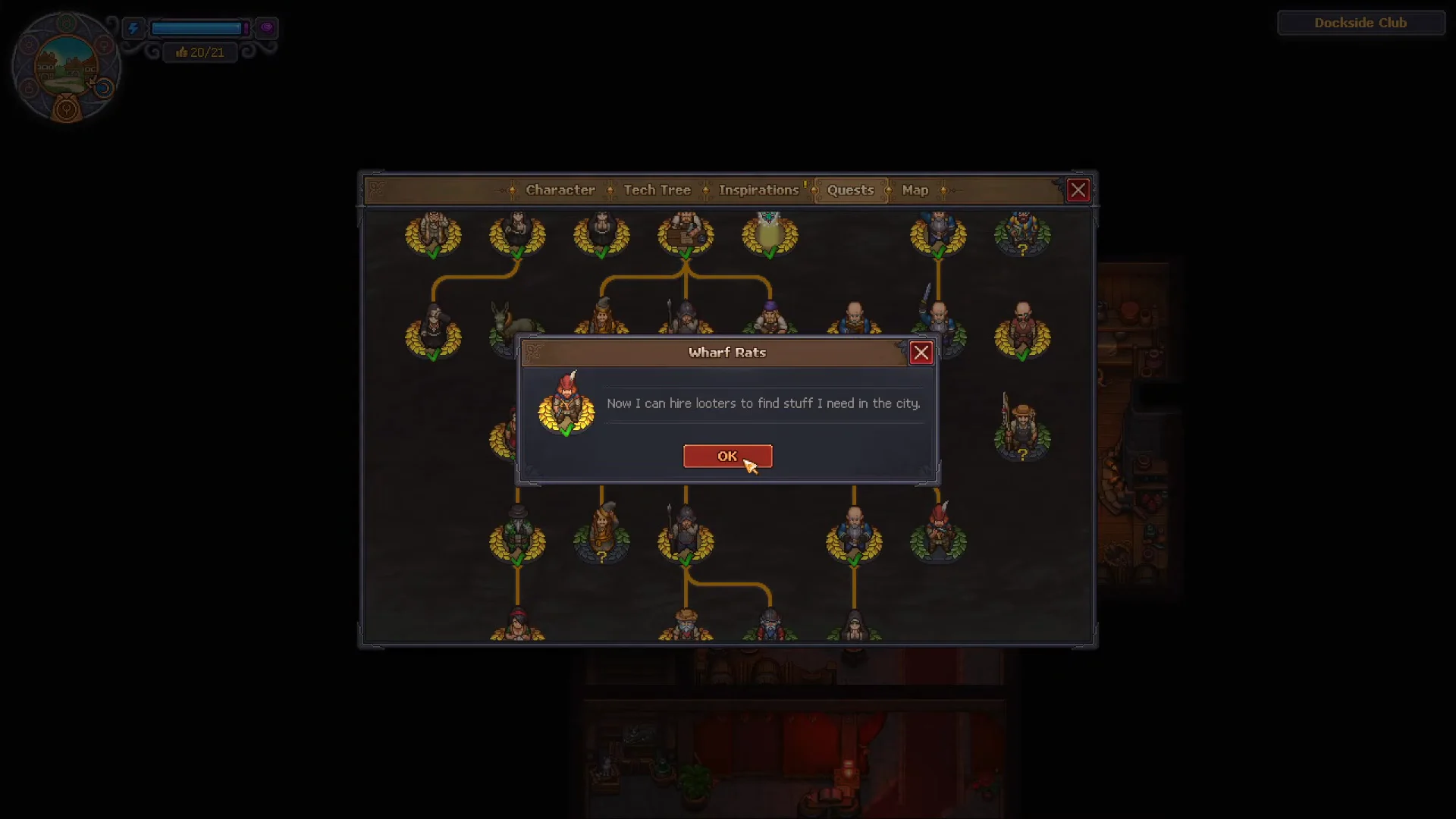 Quests Tree & Wharf Rats