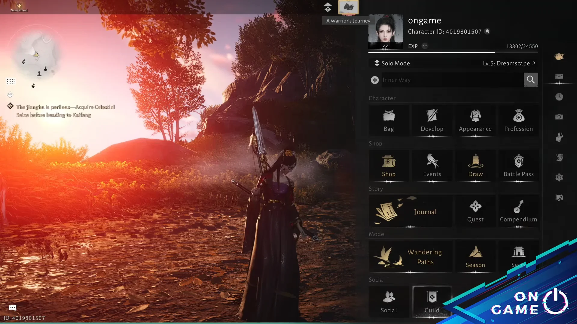 Open Game Menu