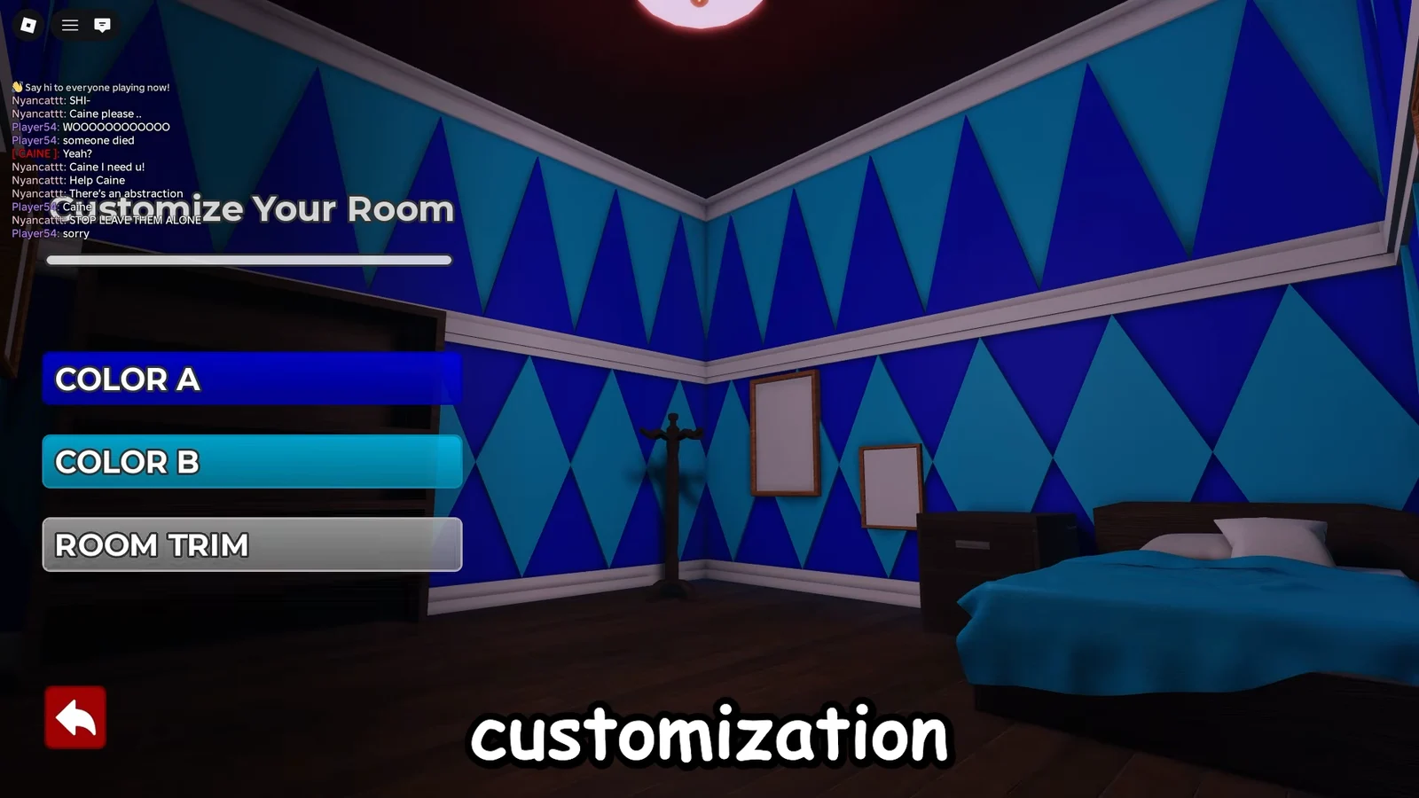 Room Customization Menu