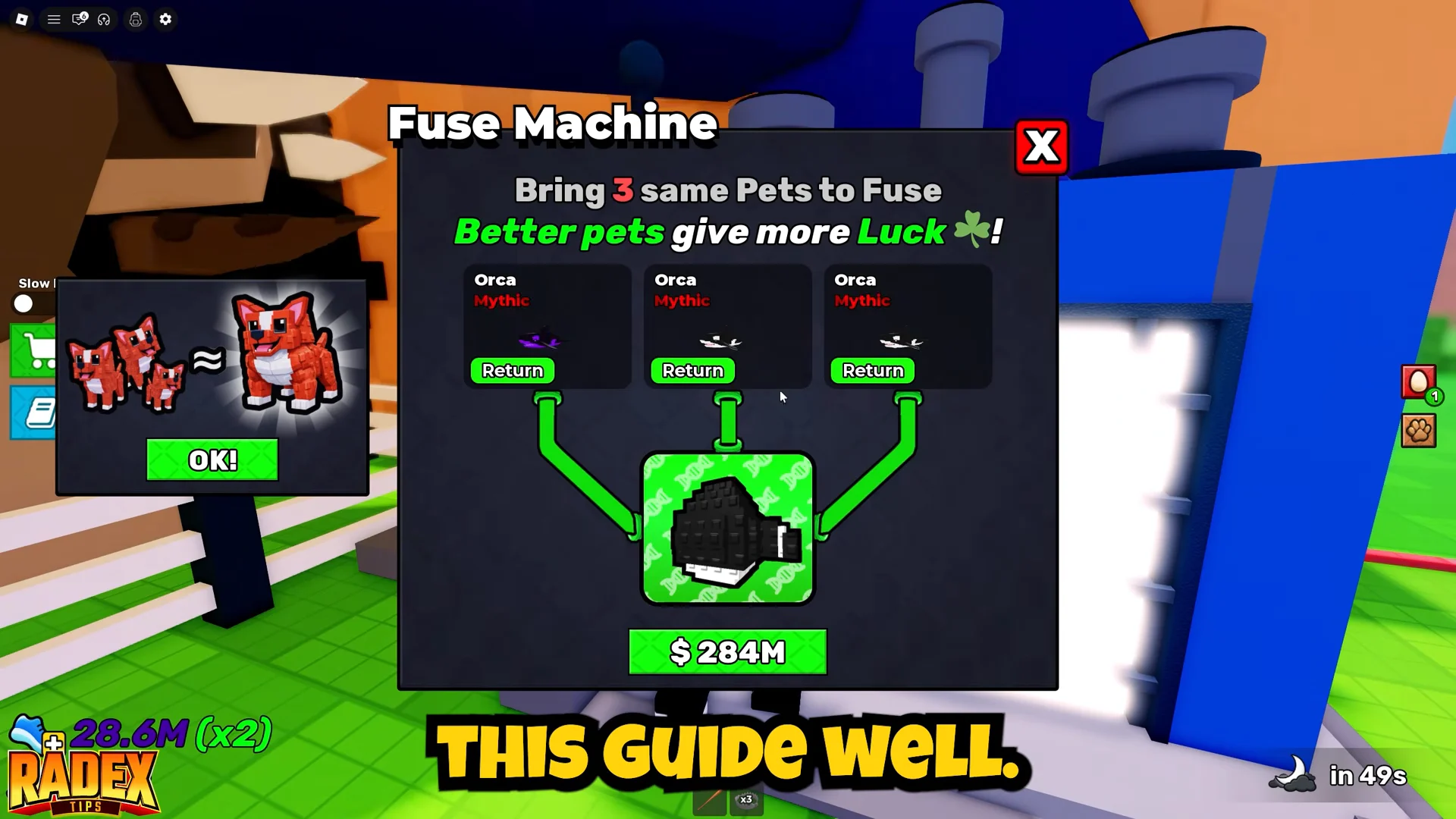 Fusing 3 Identical Pets