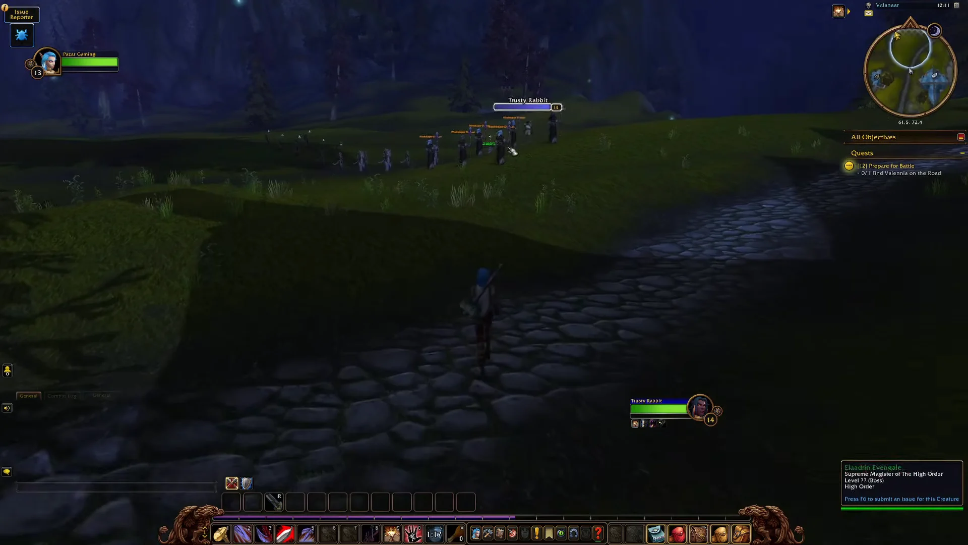 Approaching the gathering area