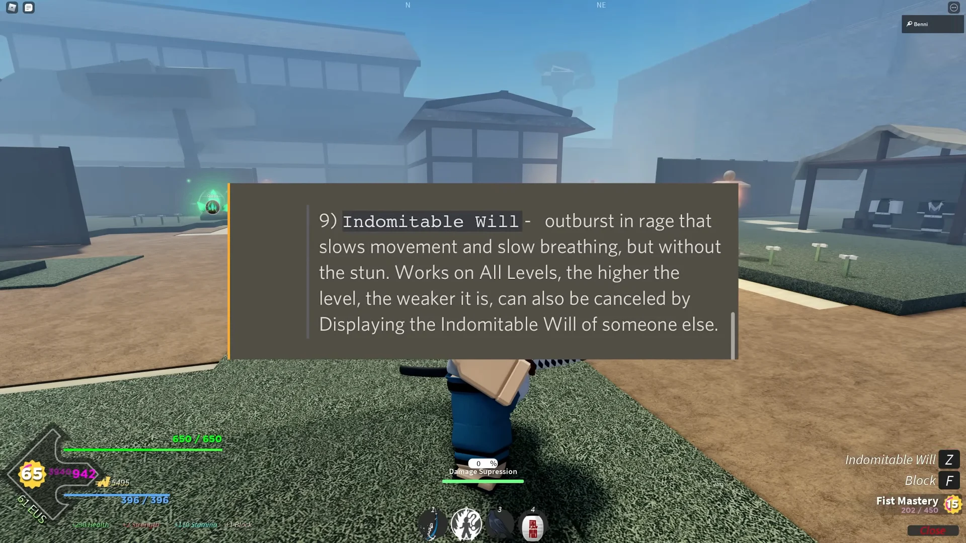 Indomitable Will Skill Description