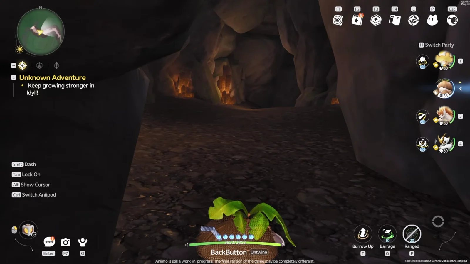 Checking cave requirements
