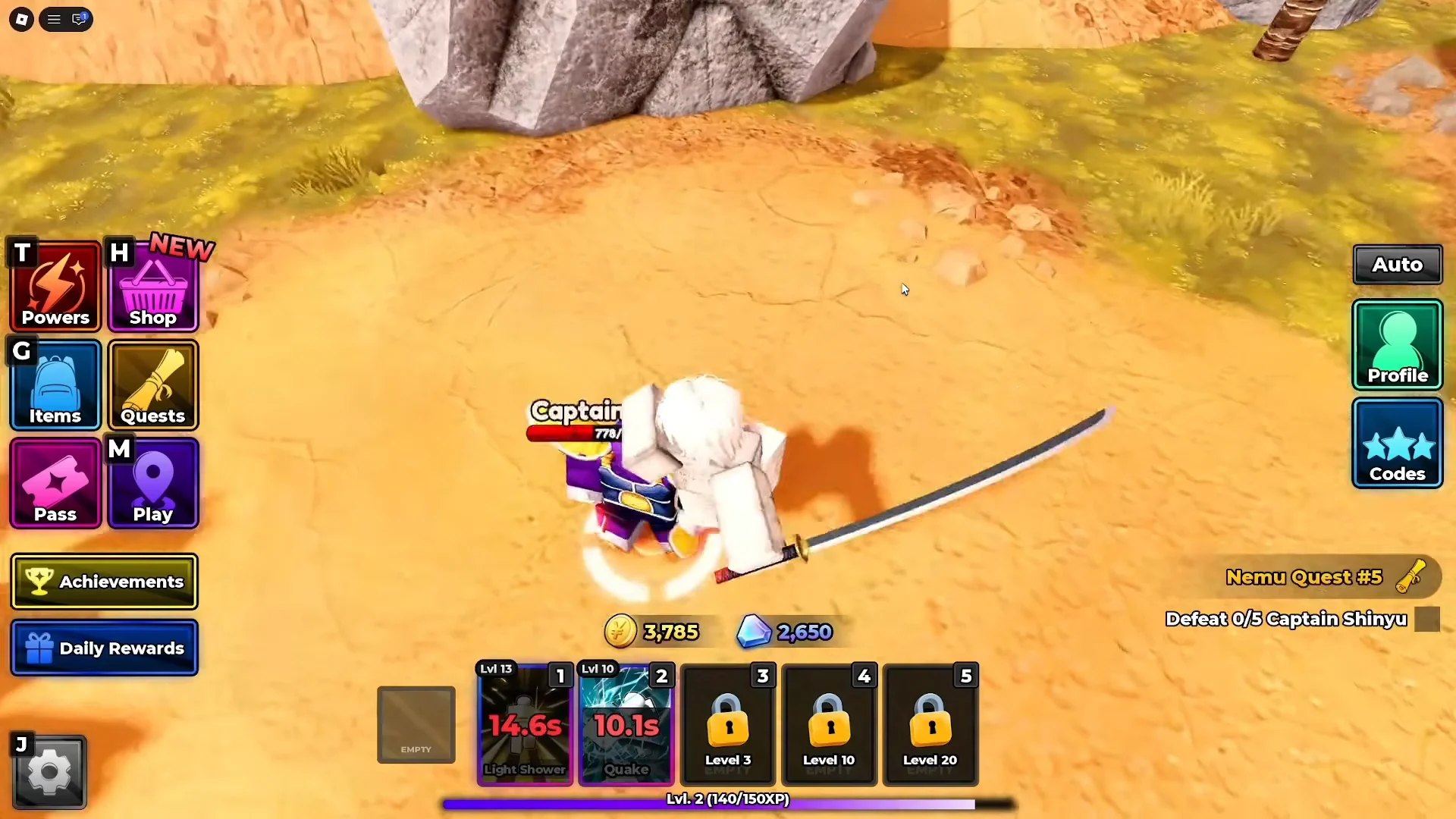 Defeating Captain Shinyu
