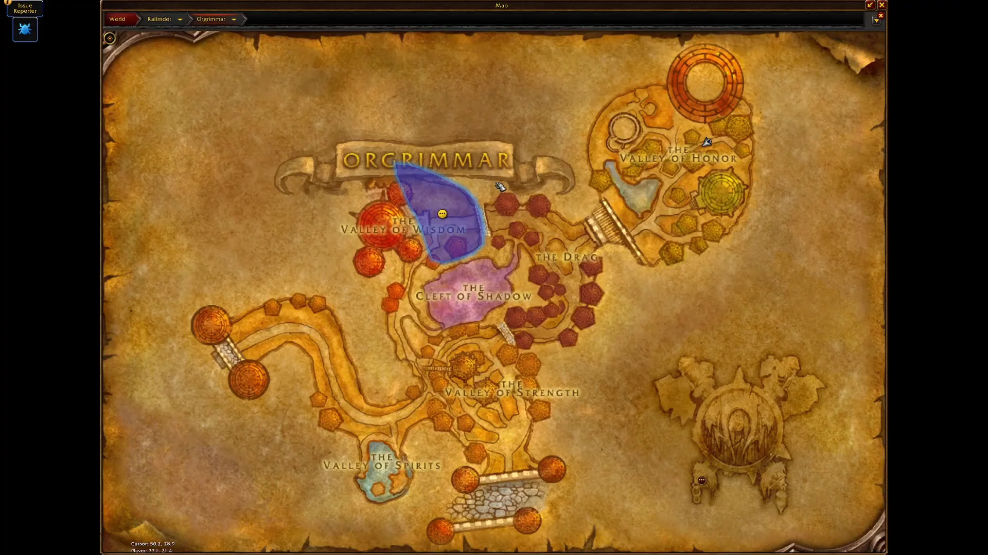 Map location: Orgrimmar & Kalimdor