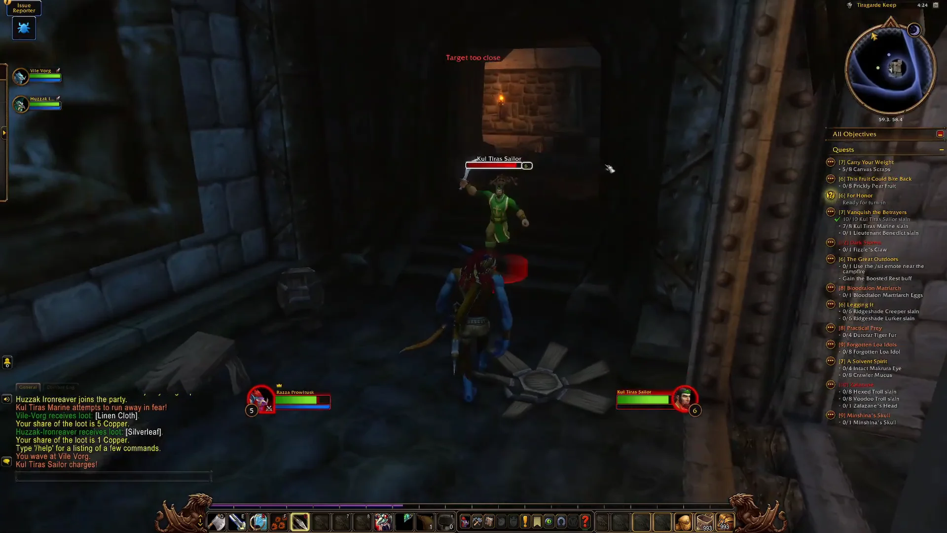 Entering Tiragarde Keep