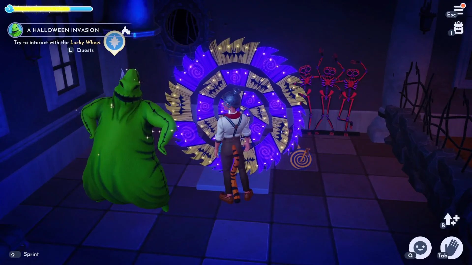 Interacting with the Lucky Wheel