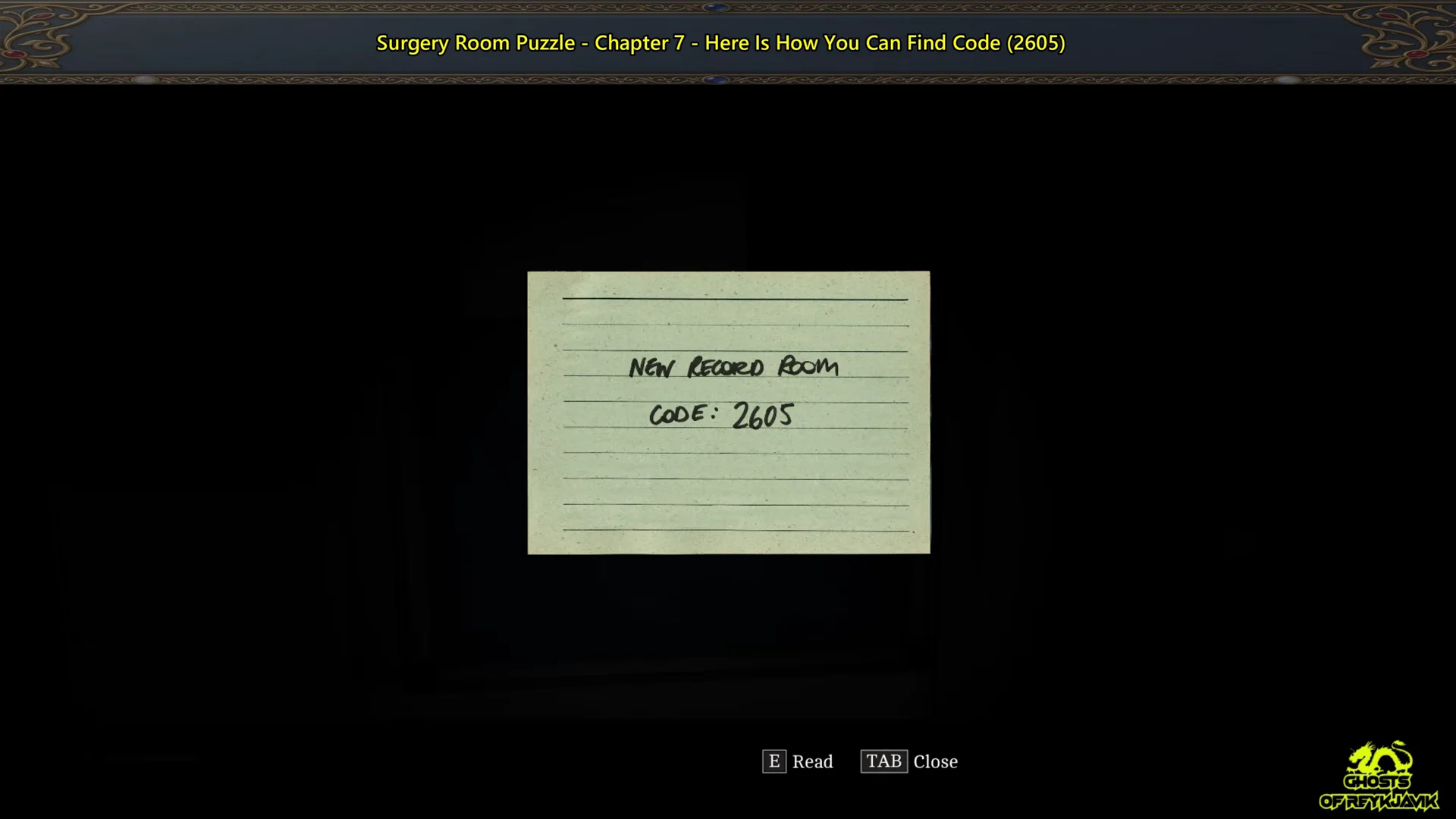 Finding the Records Room Code