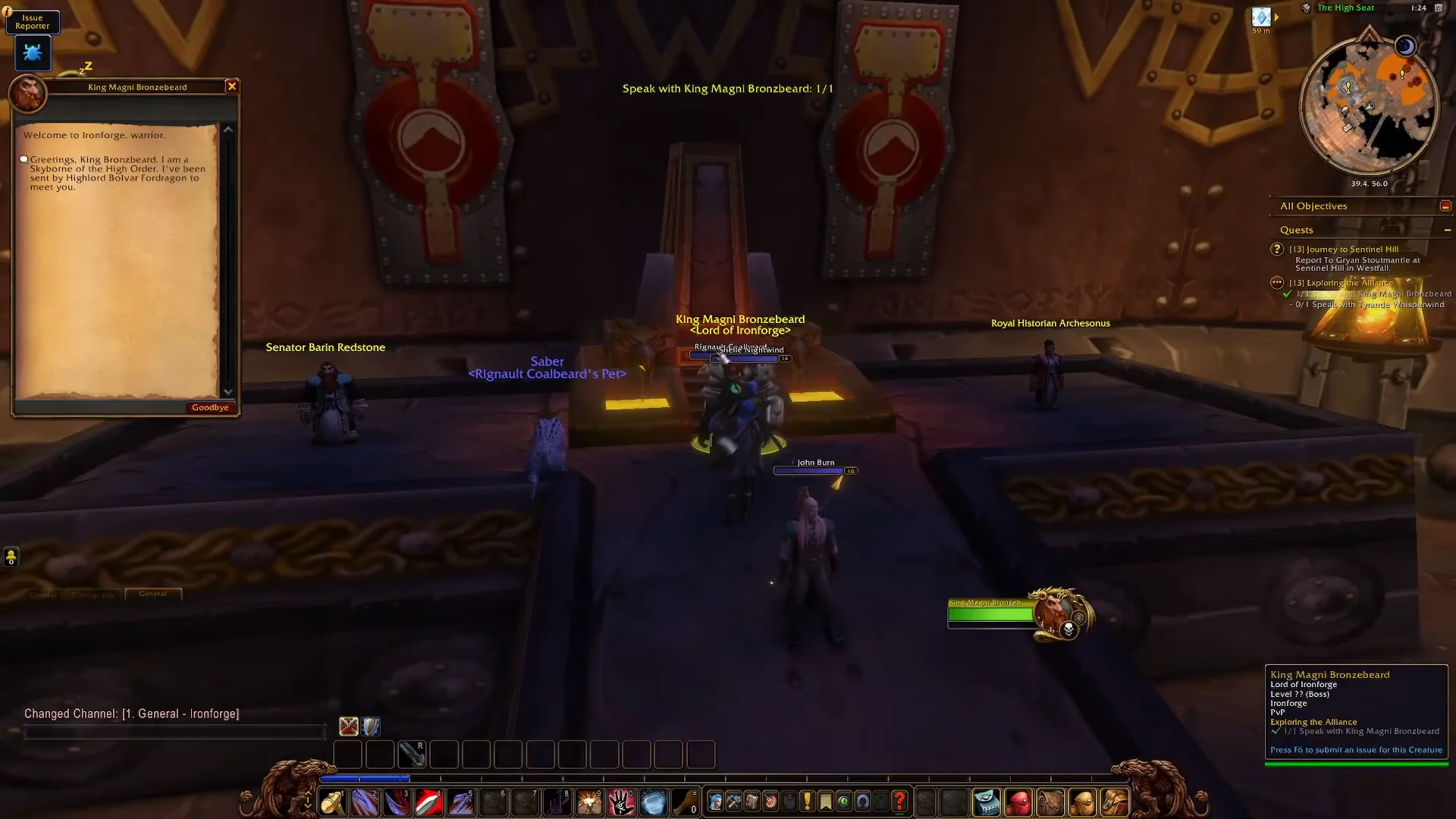 Speaking to King Magni Bronzebeard