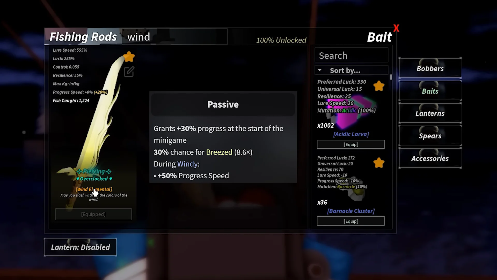 Wind Elemental Rod Passive Details