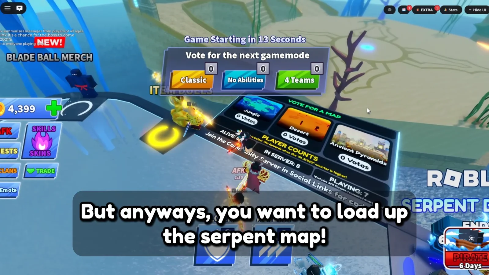 Selecting Serpent Map