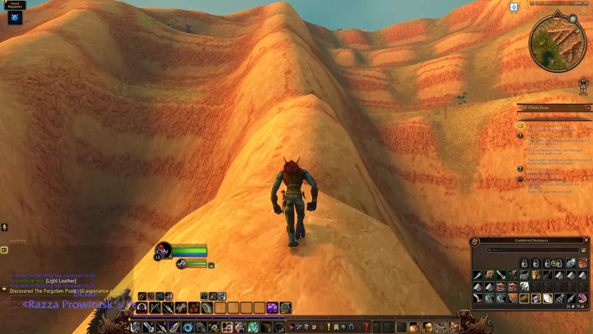 Beginning the mountain climb