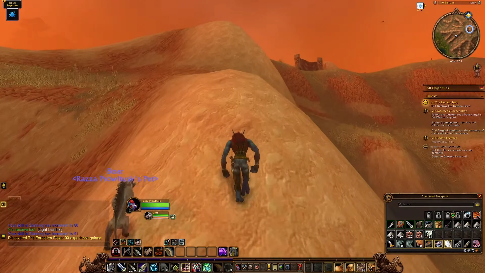 Ascending the ridge