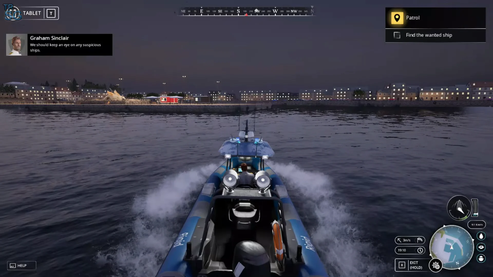 Initiating ship inspection patrol