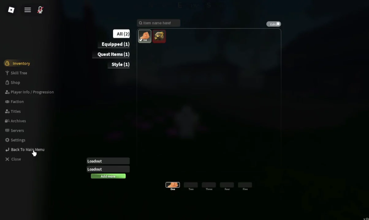 Returning to Main Menu