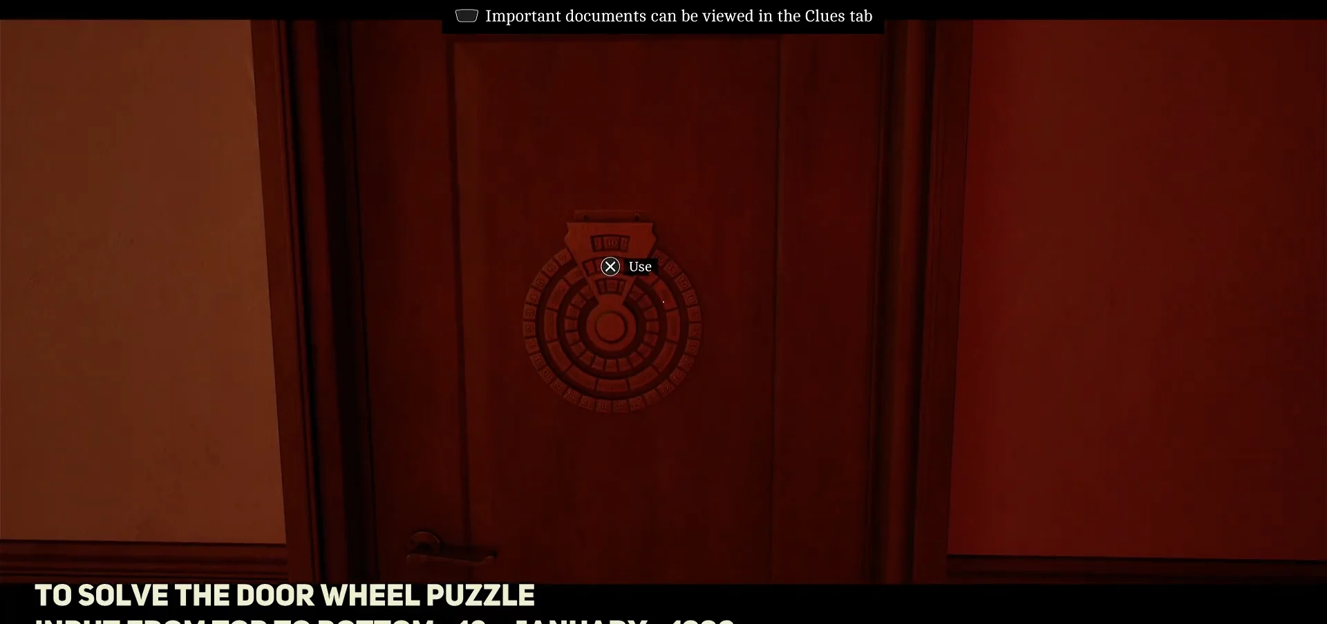Approaching the locked door