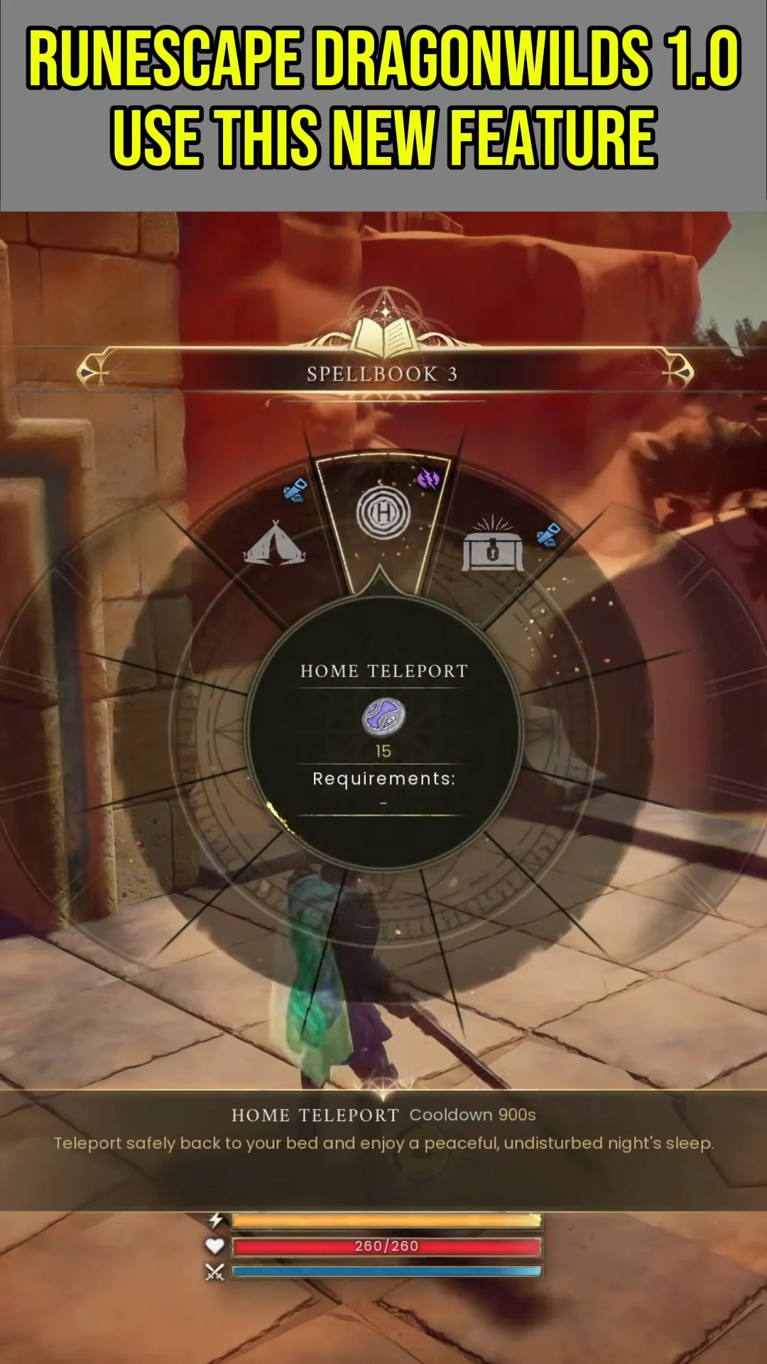 Home Teleport Spellbook Menu
