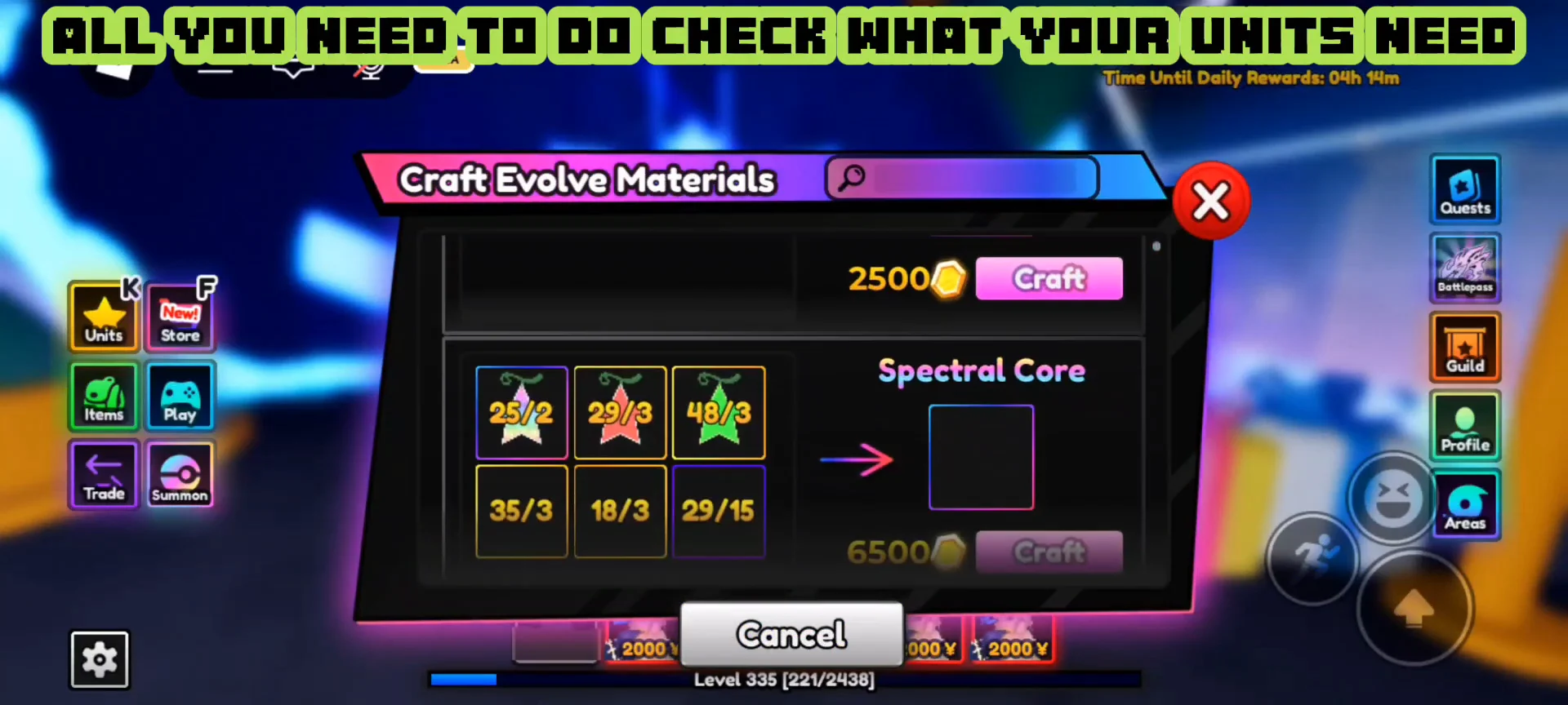 Stat Potential and Evolution Crafting
