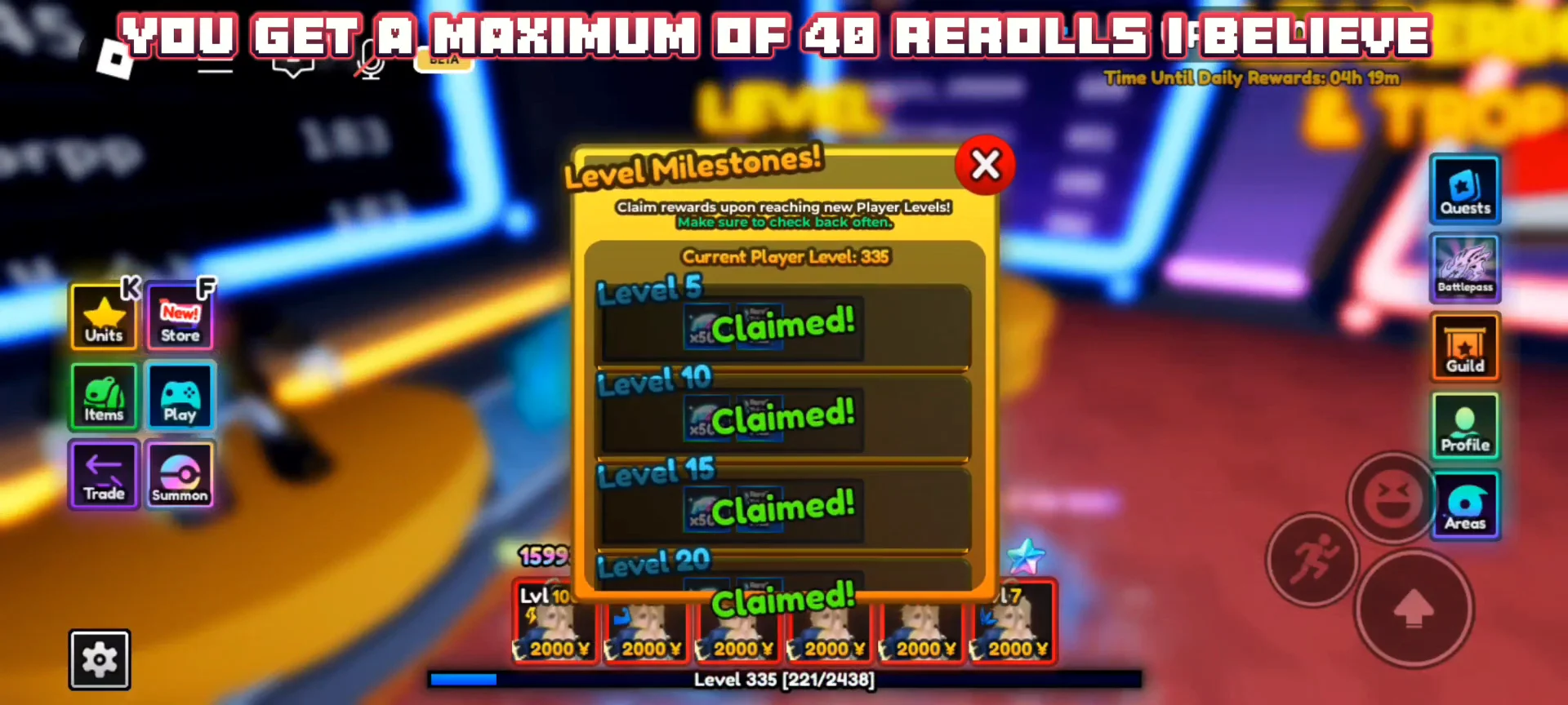 Level Milestones