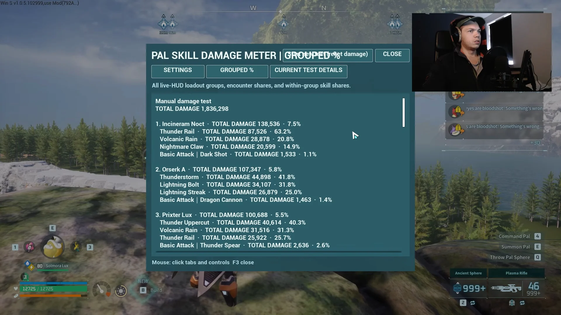 Damage Meter Analysis for Exclusive Attacks